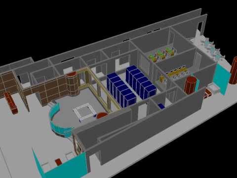 data centre showroom contemporary design 3d movie