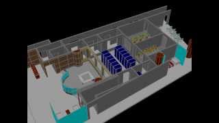data centre showroom contemporary design 3d movie