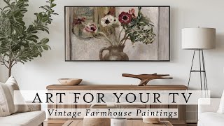 Vintage Farmhouse Paintings Art For Your TV | Vintage Art Slideshow | Vintage TV Art | 3.5 Hrs