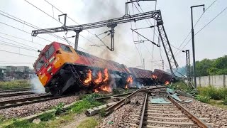 Bhopal Shatabdi Express Train C*rash ￼￼￼Kota jan Shatabdi Express |Sachkhand Express |WDG4G Diesel 