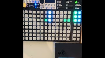 Monome Norns (Flora script) playing midi notes on Synthstrom Deluge with granular