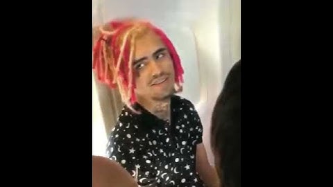 Lil Pump funny video off the xanax on a plane