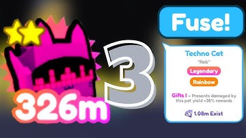 Fuse 3 TECHNO CATS RAINBOW pets | Pet Simulator X
