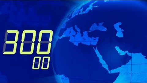 300 Seconds = 5 Minutes Countdown (Blue World Widescreen) BBC News Loop 2018, Edit for Version 2024