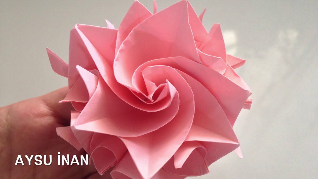 kagittan cicek yapimi origami kagit katlama kolay 4 youtube origami kagit cicek cicek