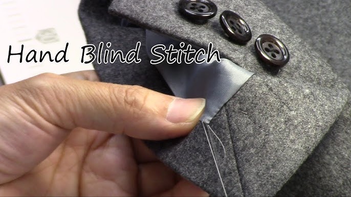 Sewing a button back on a suit jacket 