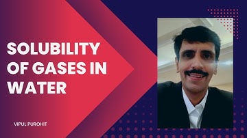 Solubility of Gases in water