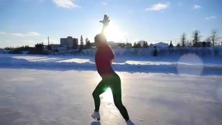 Outdoor Figure Skating Session - 2016 HD! - 90's skating rink music