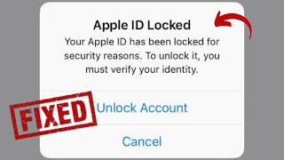 How to fix your apple id has been locked for security reasons