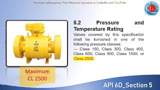 API 6D 'specification for Pipeline and Piping Valves'