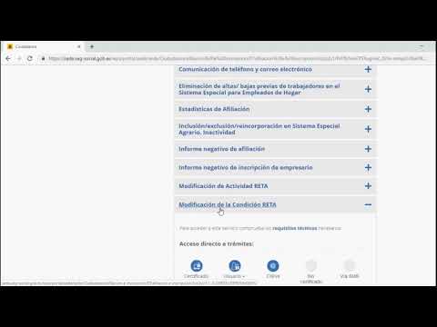 Cambio de condición RETA en Sede Electrónica Seguridad Social