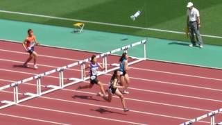 17年4月22日　県選手権　中学女子100ｍＨ　2組