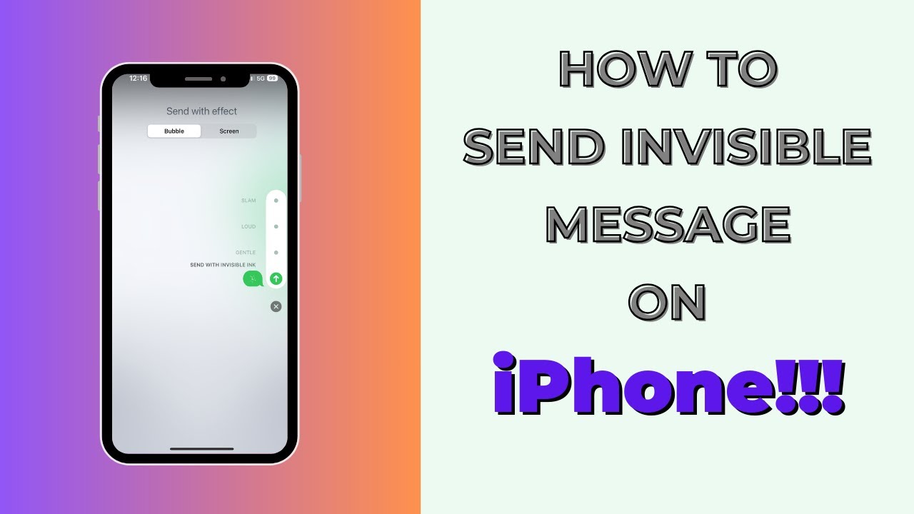 How to Send Invisible Text Message on iPhone - YouTube