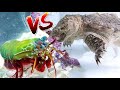 Godzilla Snapping Turtle vs Giant Mantis Shrimp! *EPIC BATTLE ROYALE*