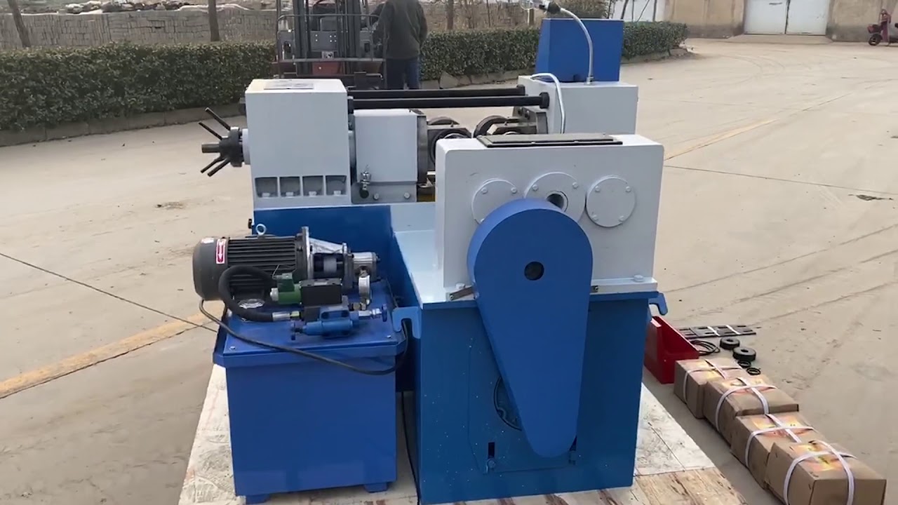 Z280 double axis hydraulic automatic thread rolling machine - YouTube