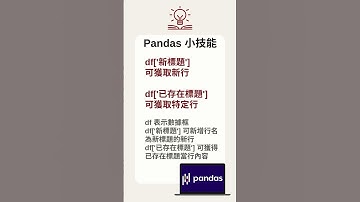 快跟著我們一起學習如何在 Pandas 中快速新增表格的行和列！💫 #python #pandas #shorts