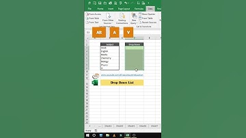 Drop down list in excel | Data validation in excel #shorts #youtubeshorts #excelshorts #shortsvideo