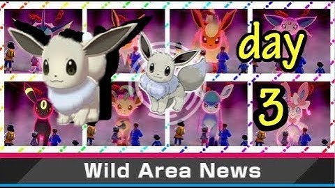 shiny eevee Max Raid event day 3 - pokemon sword and shield