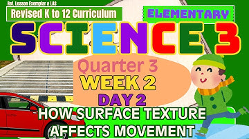 Grade 3 Science Q3 W2 D2 | How Surface Texture Affects Movement | Revised K-12 MATATAG
