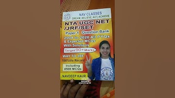 Best book for ugc net #navlearner #navclasses #navdeep kaur