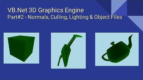 VB.Net 3D Graphics Engine: Part#2 - Normals, Culling, Lighting & Object Files