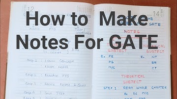 How to Make Notes for GATE ||