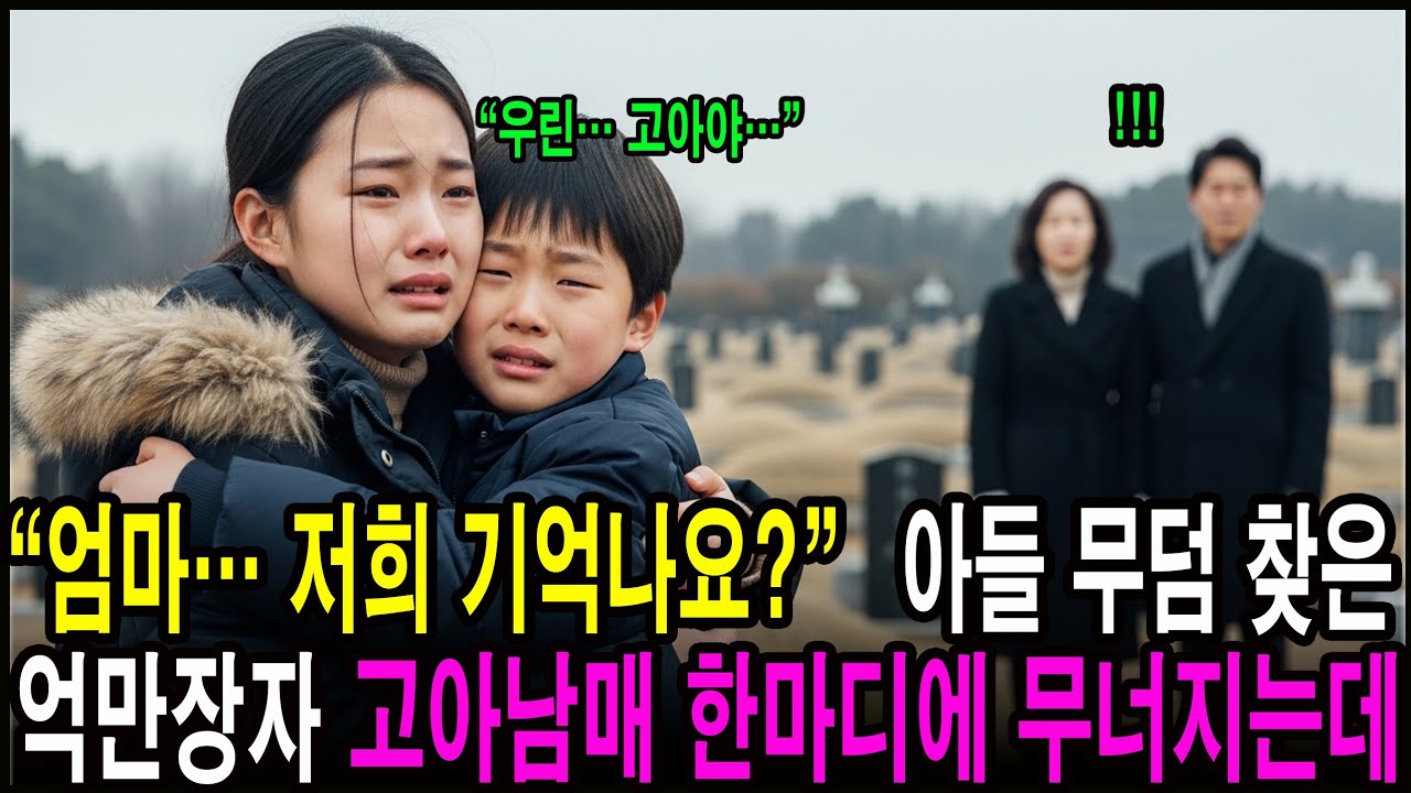 “엄마… 저희 기억나요?” 아들 기일에 묘지를 찾은 억만장자 회장 부부, 고아 남매의 한마디에 그대로 무너졌습니다 #노후사연#감동사연#오디오북#시니어사연#사연드라마