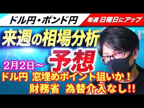 【FX来週の相場分析と予想】為替介入「なし」レートチェックが下落要因 次期FRB議長にウォーシュ氏｜デイトレ・スキャルピング！ドル円・ポンド円・ユーロ円・ユロドル｜週間為替展望（2月2日～2月6日）