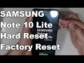 SAMSUNG Galaxy Note 10 Lite Hard Reset/Factory Reset PIN Password Pattern Lock Remove