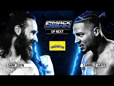 WWE SmackDown - Sami Zayn Vs Carmelo Hayes - YouTube