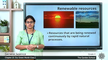 Grade 4 General Science Chapter 12 Class 1 Renewable and Non-Renewable Resources