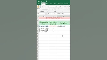 expire date calculator #excel #exceltutorial #exceltips