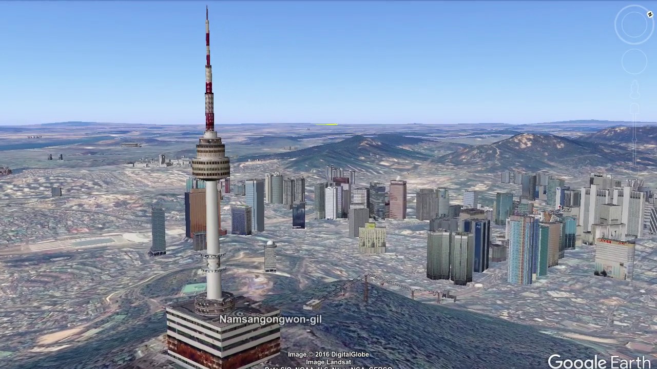 Google Earth Test From Space to Seoul, Korea YouTube