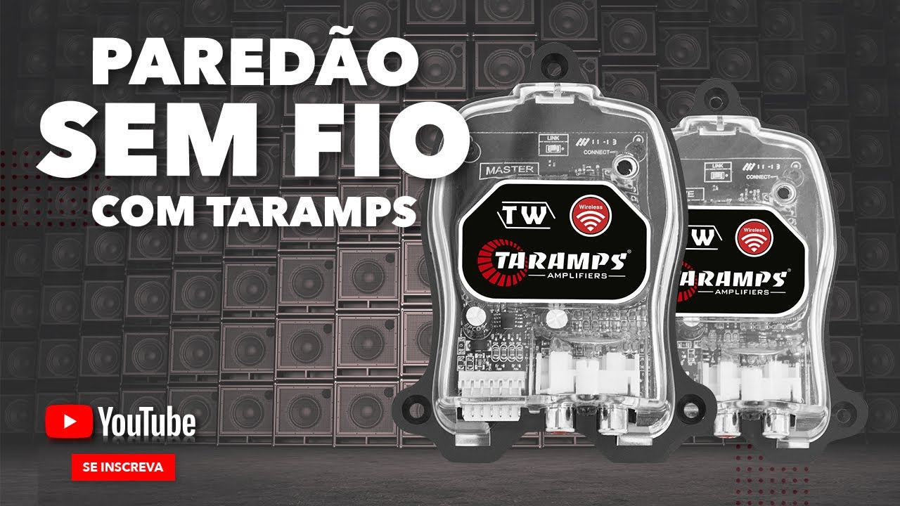 Como Transmitir Áudio para um paredão sem fio com Taramps TW Master e Slave Rack Móvel (English C\C)