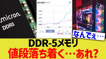 DDR-5メモリ、値段落ち着く…あれ？