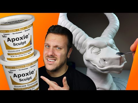 Making a GIANT Dragon Sculpture with APOXIE SCULPT (Epoxy Clay First  Impressions + Sculpture) 