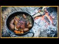 🔥 XXL Huhn im Dutch Oven 🍲 Heuhuhn draußen kochen - Outdoor Bushcraft Deutschland