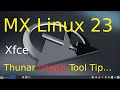 MX Linux 23 - Xfce - Thunar Image Resize Tool Tip's.