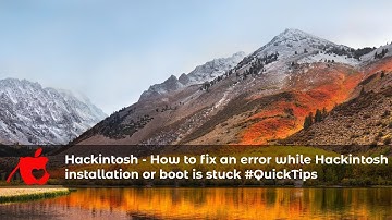 Hackintosh Bootflags - How to fix an error while Hackintosh installation or boot is stuck #QuickTips