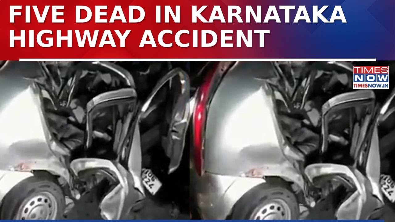 Karnataka Highway Accident: Five Killed As Car Hits Divider, Collides With KSRTC Bus Near Tumkur