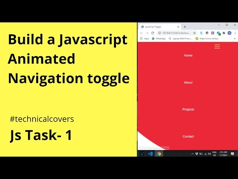 JS task- 1: How to make animated Navigation menu bar toggle using HTML ...