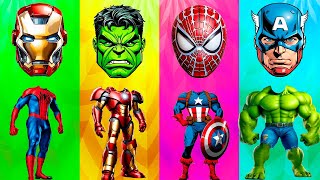 TEBAK GAMBAR | MONSTER attacks SUPERHEROES🦸‍♂️ Dancing Hulk💪 Spiderman🕸 Iron Man🤖