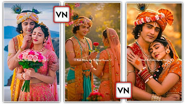 Radha Krishna Lyrics Status Editing | Viral Reels Editing | Trending Status video editing vn app