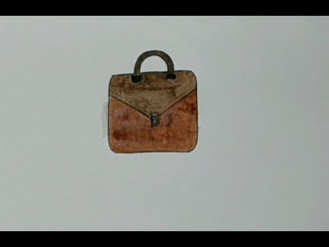 How to draw a bag - YouTube