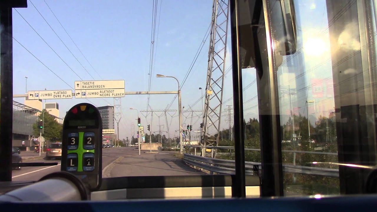Helsinki Bus Ride HEL Airport to Tikkurila HSL Route 61