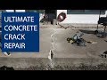 ULTIMATE CRACK REPAIR | CONCRETE STITCHING SLAB USING CRACK-LOCKS, EPOXY, AND CARBON FIBER