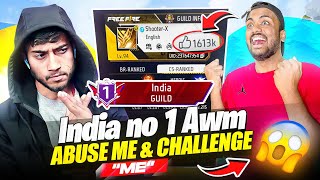 India no 1 Awm Player Challenge me For Squad Full Map Custom 😱 Gone Wrong - Garena Free Fire Max