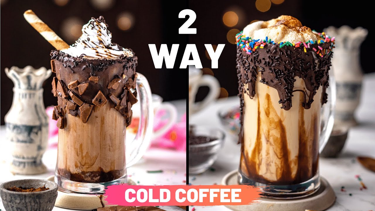 2 Ways Cold Coffee Recipe - How To Make Cold Coffee - Iced Coffee Recipe | MintsRecipes