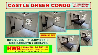 Castle Green Condo HWB-QUEEN  Simple Set + Pillow Box &amp;Shelves + 2 side Cabinets. HDB.BTO.HWB HUB.EC
