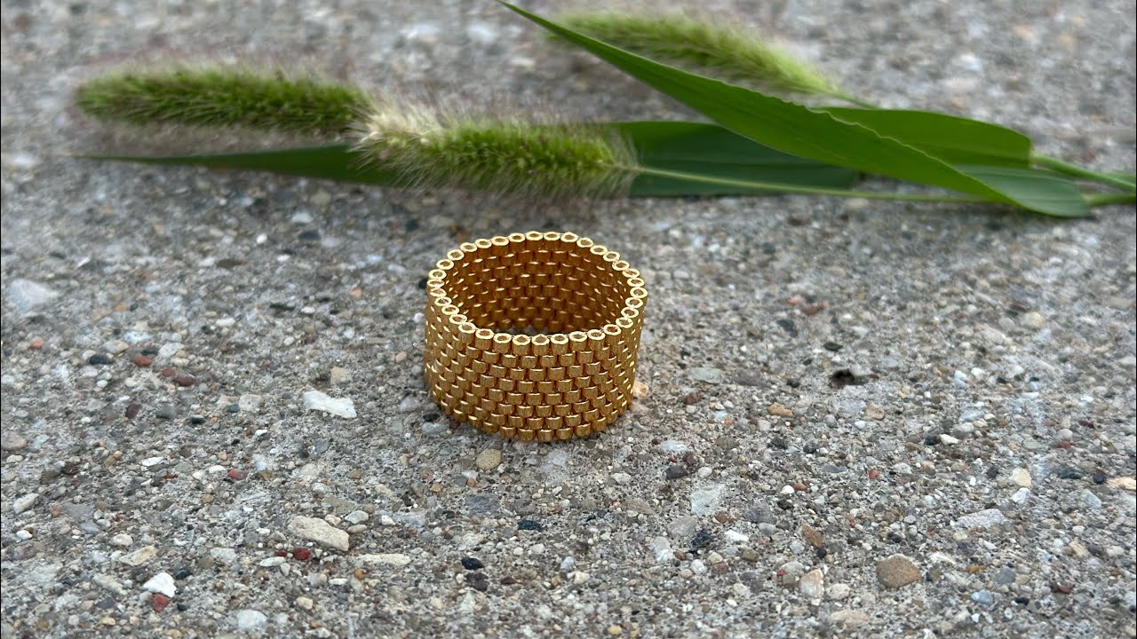 Miyuki Magic: Handcrafting a Stunning Beaded Japanese Ring #miyuki #miyukidelica #diy #hadmade #bead